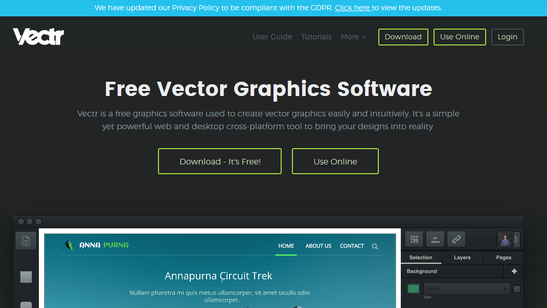 free open source vector graphics editor